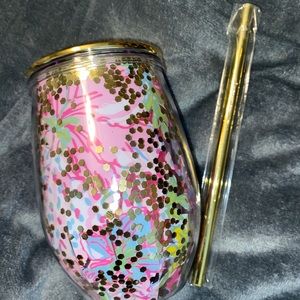 Lily Pulitzer Glitter Tumbler